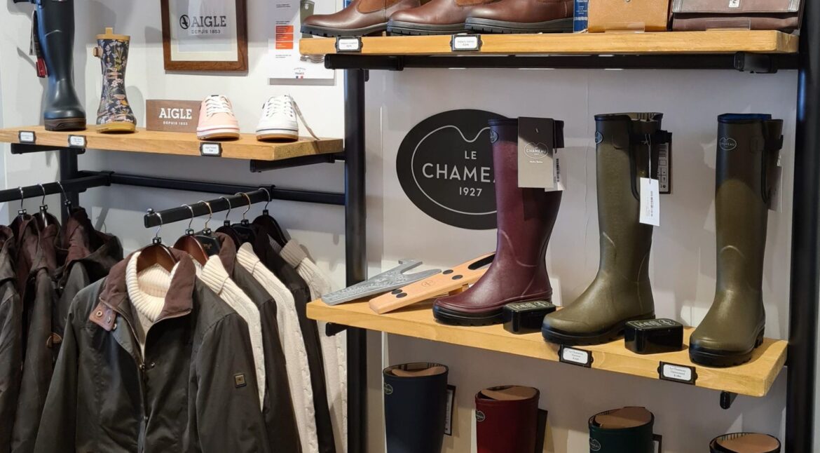 Rear hung clothing display system