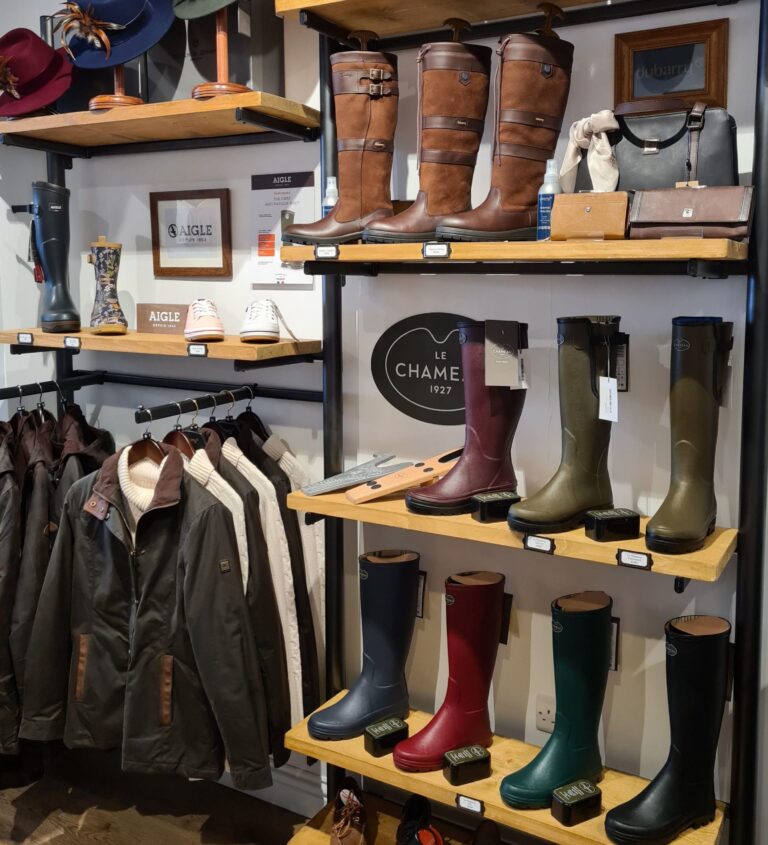 Rear hung clothing display system